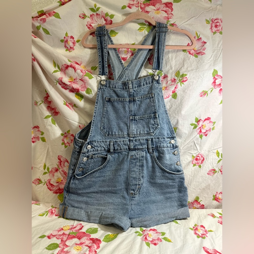 We The Free Blue Denim Women Jeans Overalls